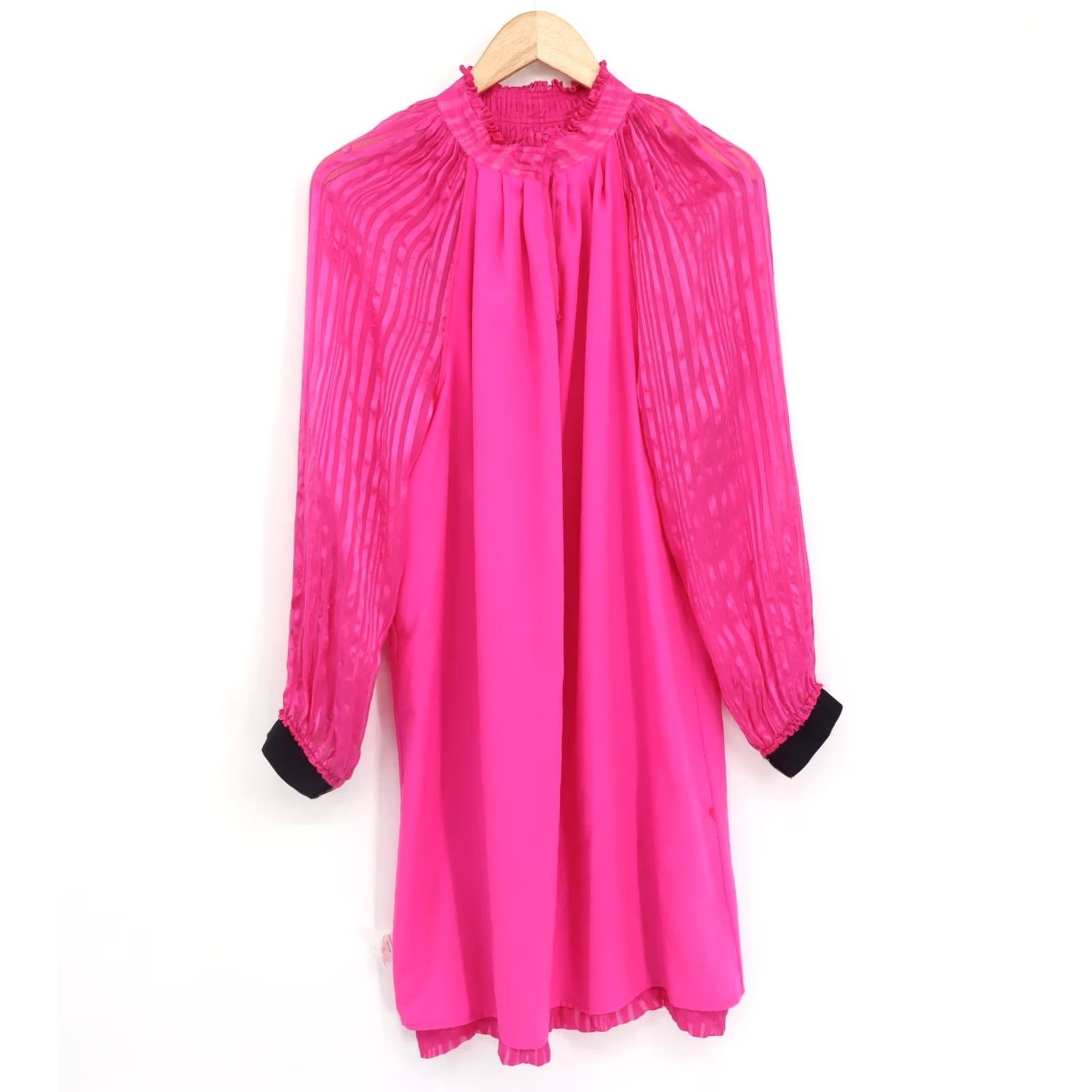 Vintage Marie Oliver Dress Silk Short Mini V-Neck Pink 100% Silk Lined Casual Party/Cocktail Women's M Size M / US 6-8 / IT 42-44 - 3 Thumbnail