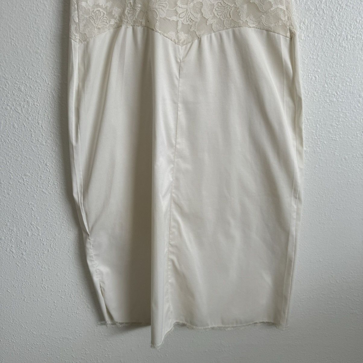 Vintage VANITY FAIR Vintage 50s White Lace Slip Petticoat Dress Size S / US 4 / IT 40 - 7 Thumbnail