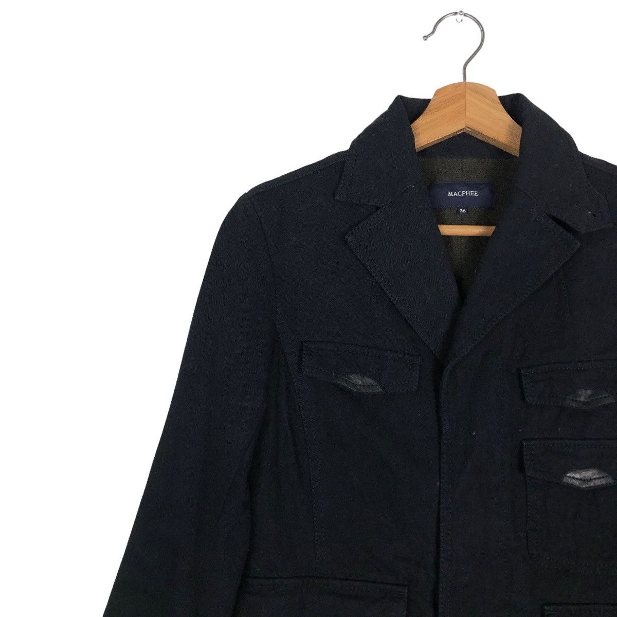 Japanese Brand 🔥Rich Black Cargo Cropped Jacket Macphee Issey Miyake Size US M / EU 48-50 / 2 - 7 Thumbnail