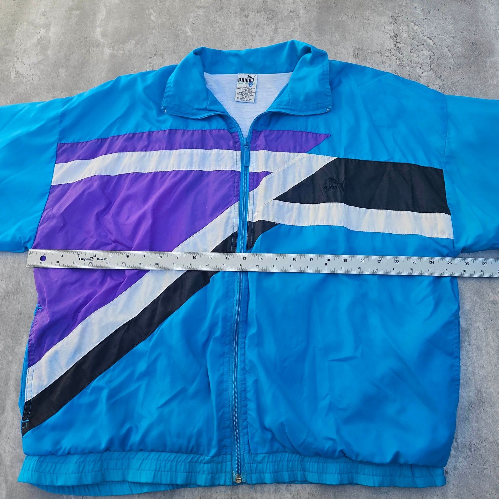 Puma Vintage Puma Jacket Windbreaker Size Large Blue Size US L / EU 52-54 / 3 - 5 Thumbnail