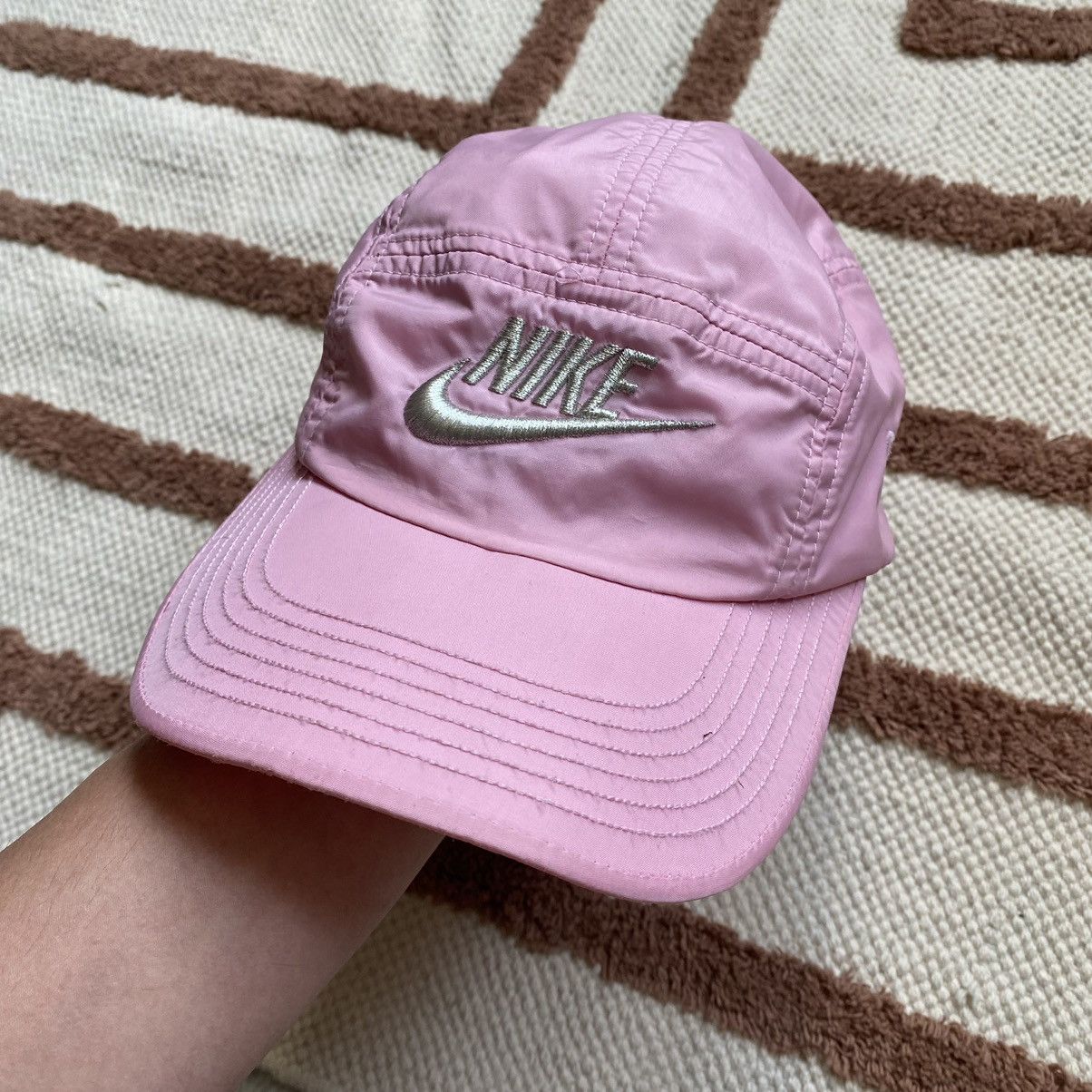 Nike × Vintage NIKE Y2K DRILL GREY TAGS NYLON 5 PANEL CAP Size ONE SIZE - 1 Thumbnail