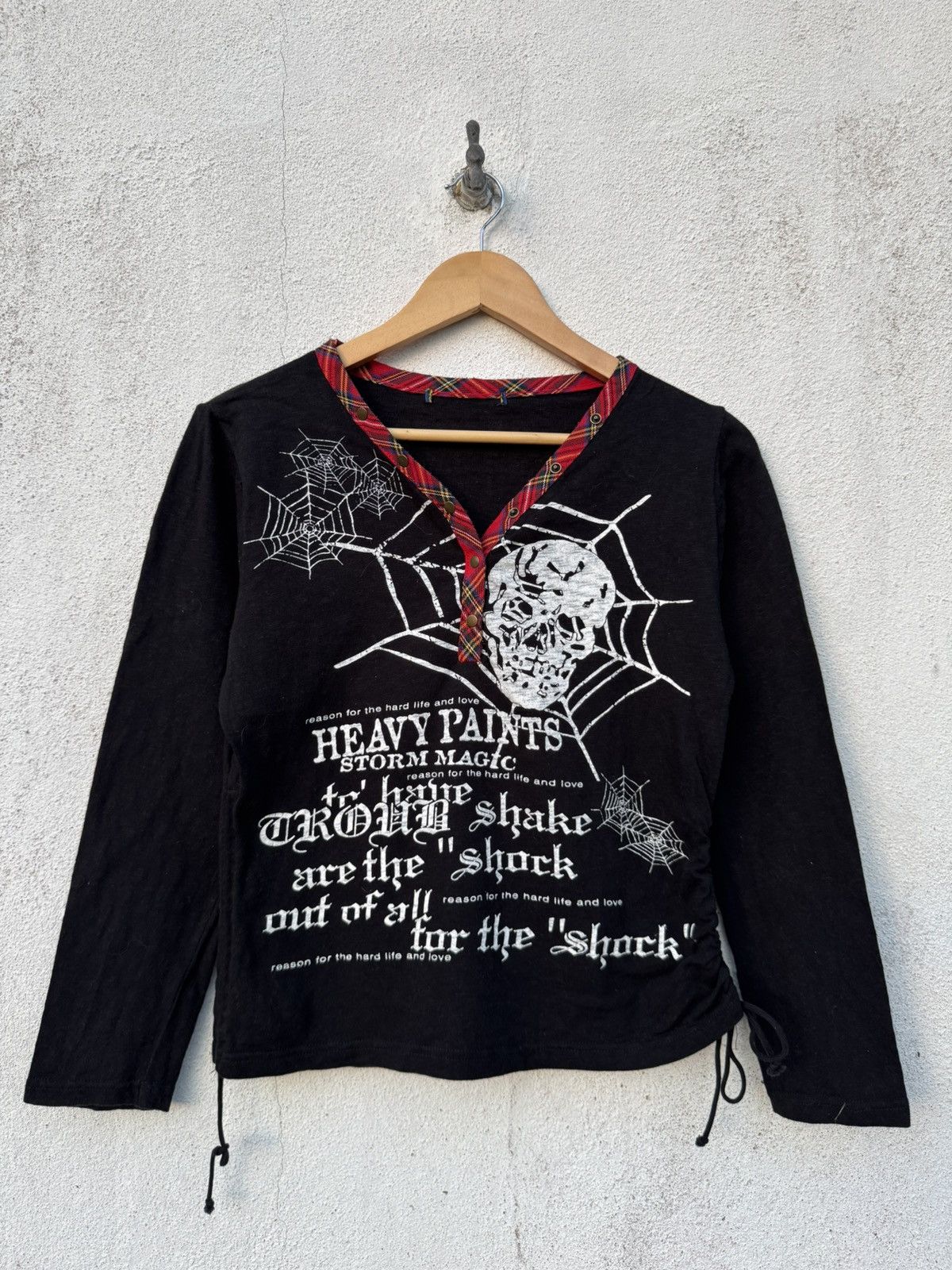 If Six Was Nine Seditionaries Gothic Spyder Web Skull Long Sleeve Shirt Size S / US 4 / IT 40 - 1 Thumbnail
