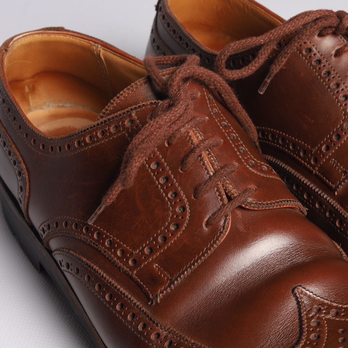 Crockett & Jones × Other UK Alt Wien by Crockett Jones Budapest Derby Leather Shoes Size US 10 / EU 43 - 9 Thumbnail