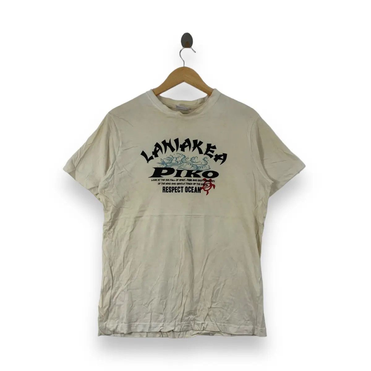 Vintage Vintage PIKO LANIAKEA HAWAII Natural Sun Faded Tee Shirt Top Size US L / EU 52-54 / 3 - 1 Thumbnail