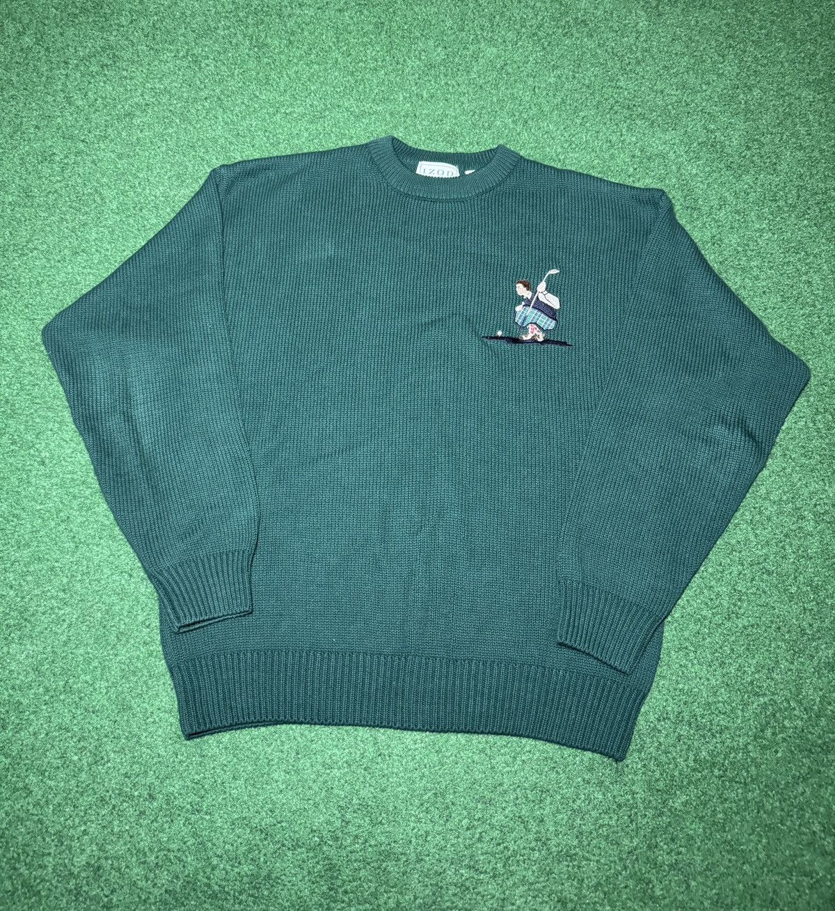 Izod Izod Golf Vintage Knit Sweater Pullover Crewneck Medium Size US M / EU 48-50 / 2 - 1 Thumbnail