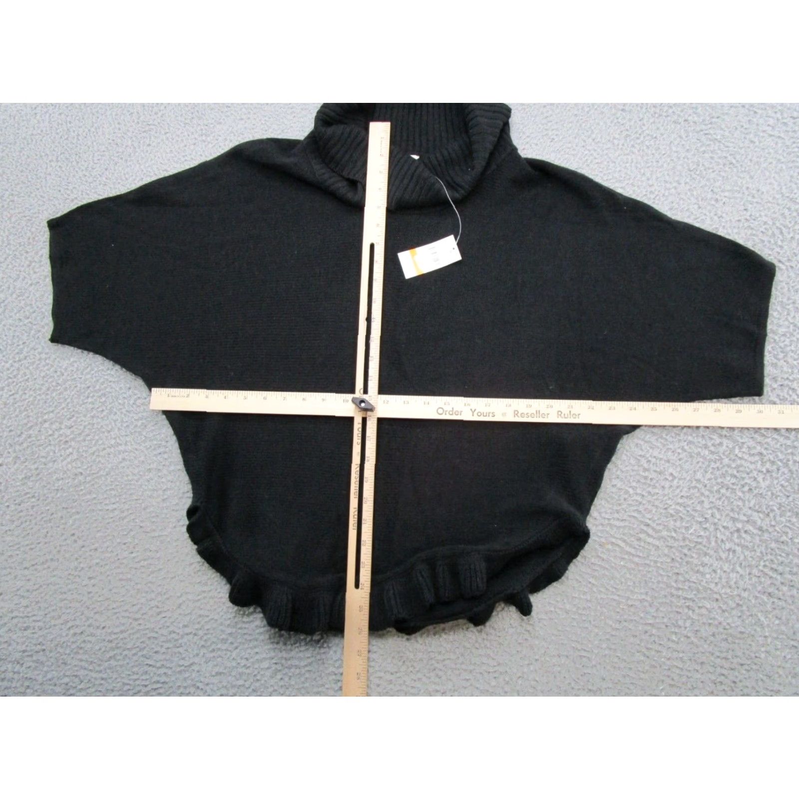 Vintage Studio Works Black Short Sleeve Turtleneck Sweater Women S Pullover New Size S / US 4 / IT 40 - 5 Thumbnail