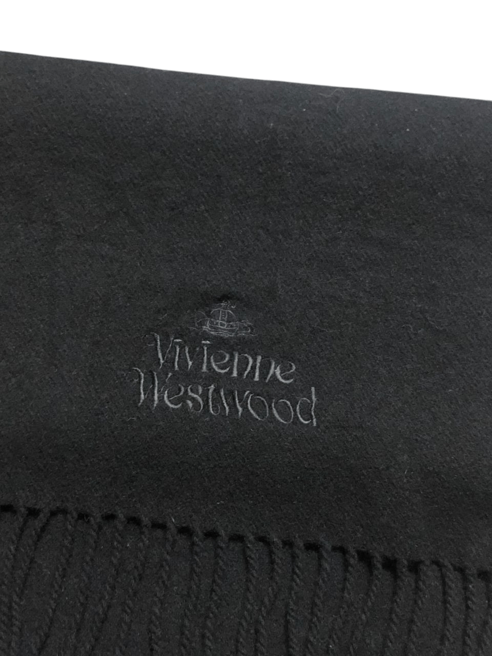 Vivienne Westwood 💥Vivienne Westwood Embroidered Logo Wool Black Muffler Size ONE SIZE - 5 Thumbnail