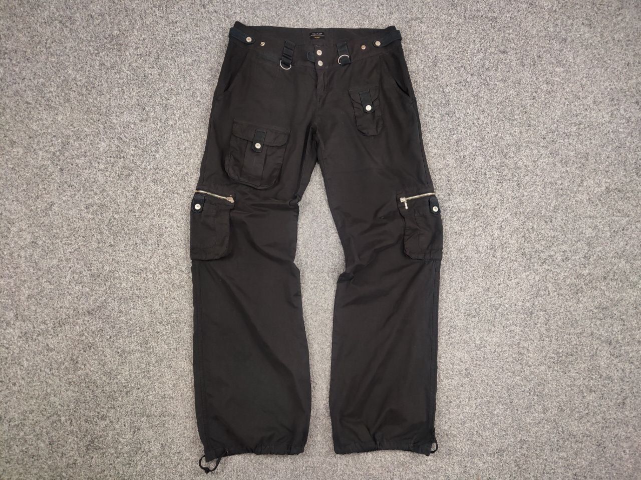 If Six Was Nine Rare Vintage Y2K Japanese Black cotton Cargo Baggy Pants Size US 32 / EU 48 - 13 Thumbnail