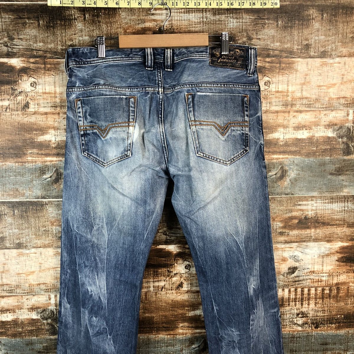 Diesel DL Diesel Industries Blue Distressed Denim Pants #C157 Size US 31 - 17 Thumbnail