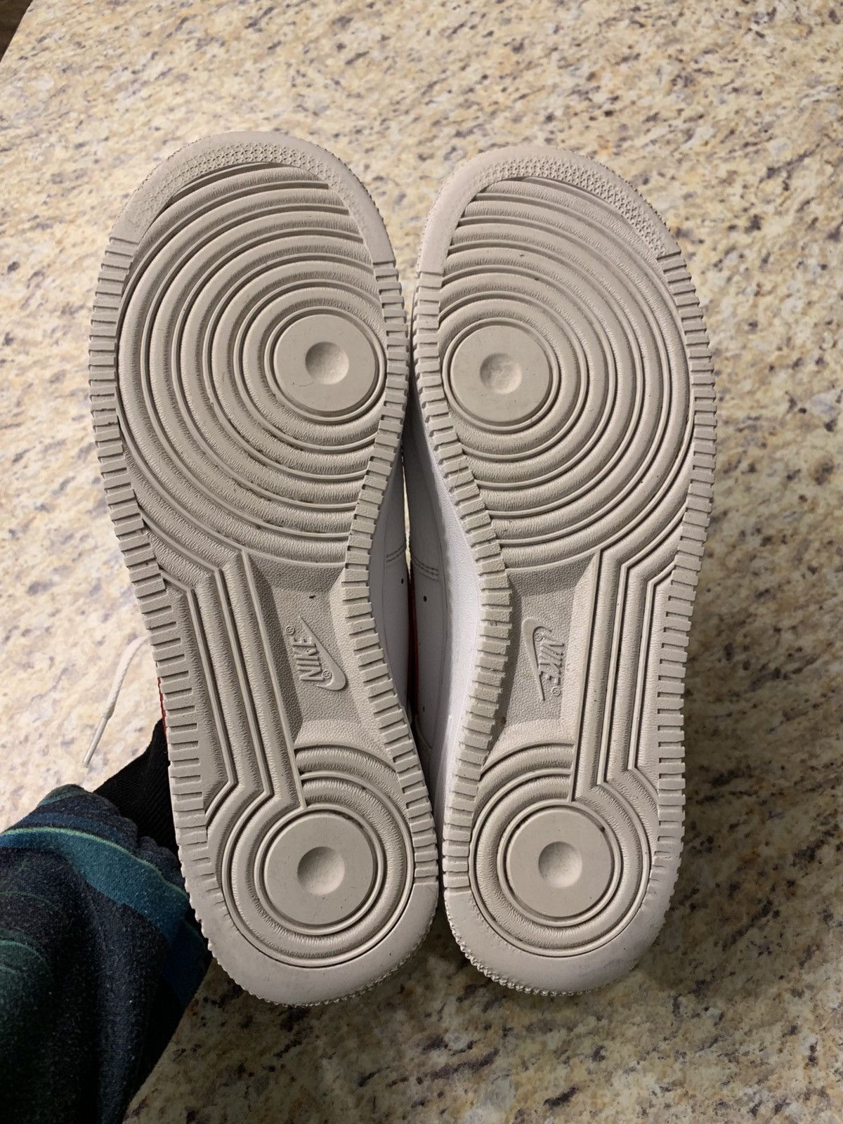 Nike Red and white AF1’s Size US 10.5 / EU 43-44 - 4 Thumbnail