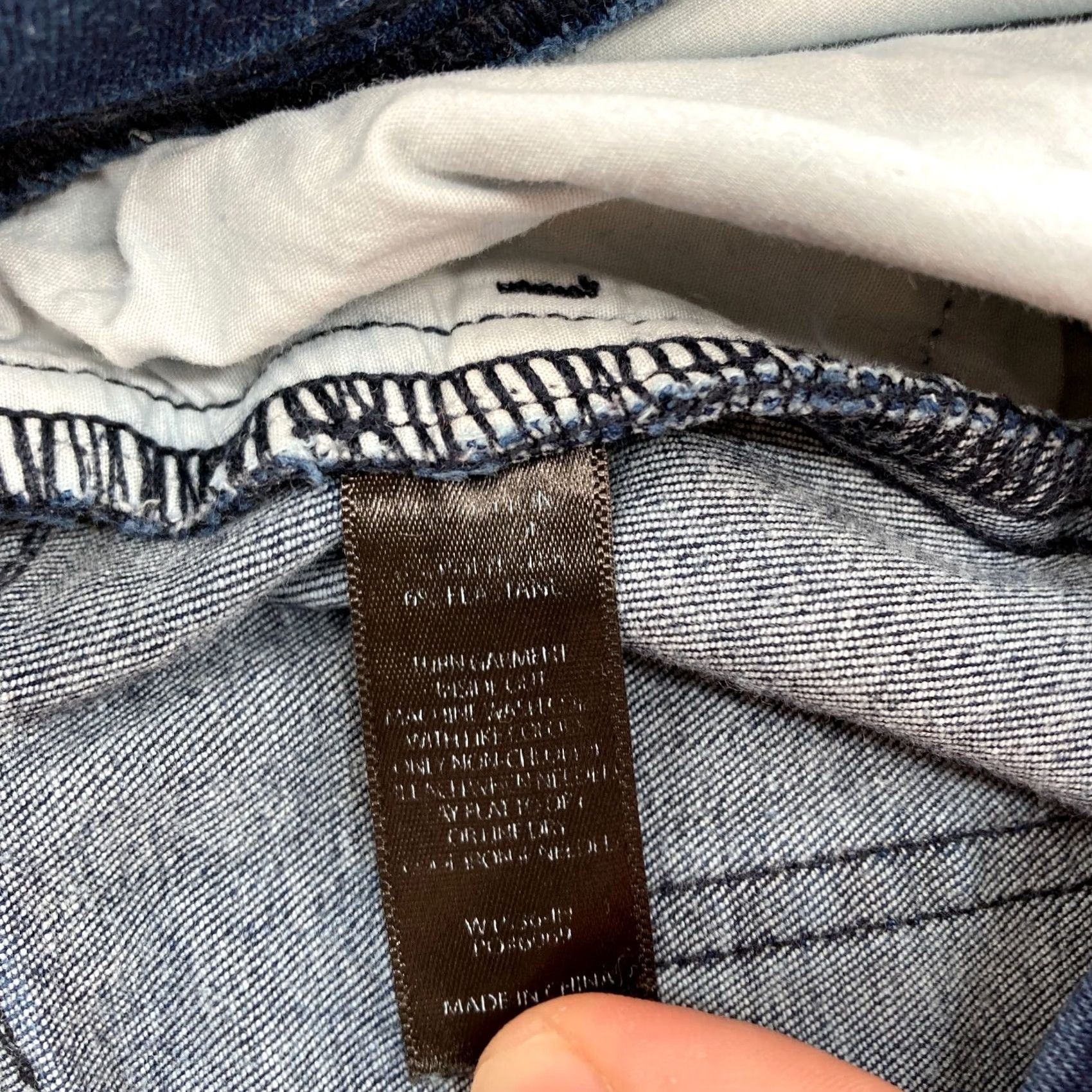 Denime Betabrand Jeans Women's Medium Petite Dark Blue Stretch Denim Pull On Straight Jeans Size 30" / US 8 / IT 44 - 5 Thumbnail