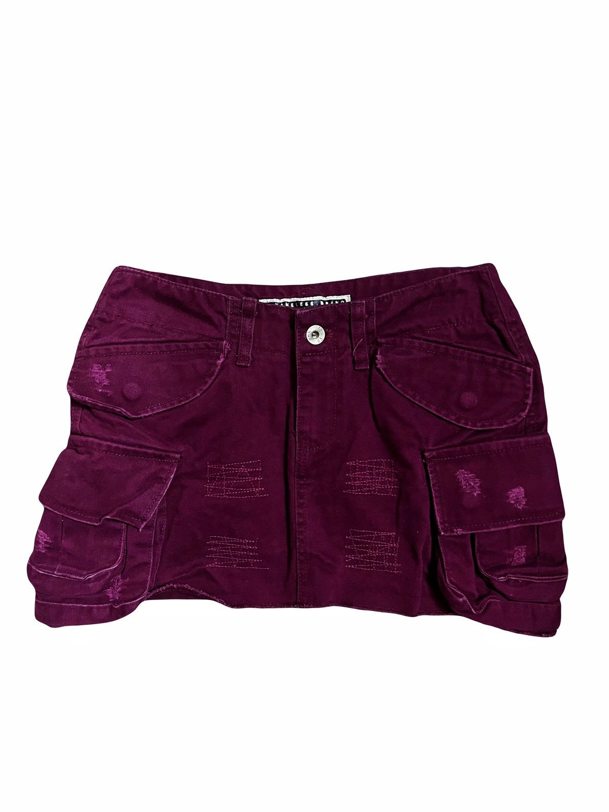 Japanese Brand Dark Purple cargo pocket mini skirt ☮️🖤 Size 26" / US 2 / IT 38 - 1 Thumbnail
