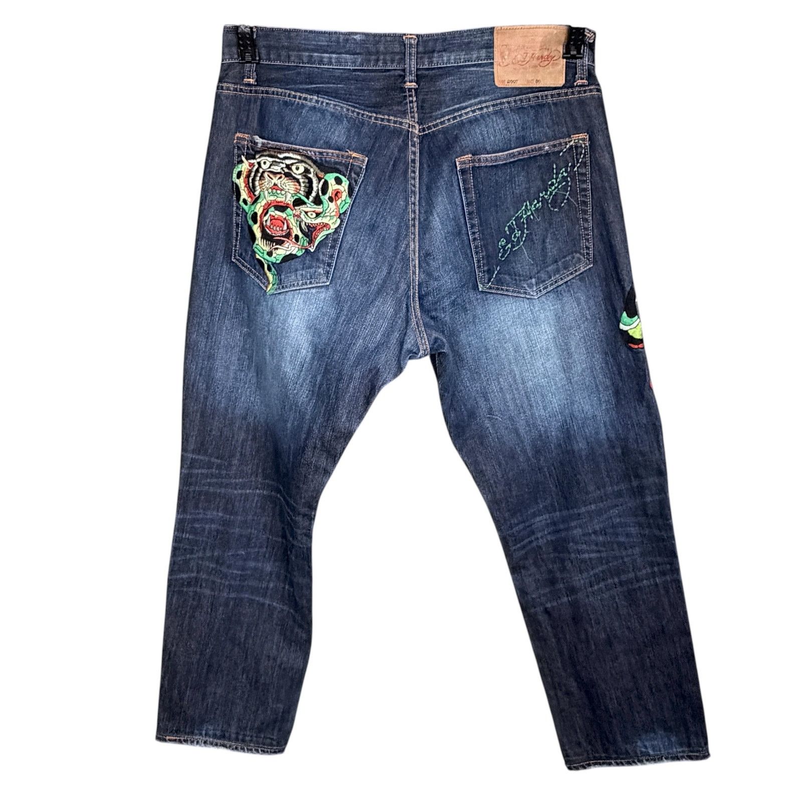 Ed Hardy Vintage Y2K Ed Hardy Men's 36x34 Embroidered Snakes Jeans Size US 36 / EU 52 - 3 Thumbnail