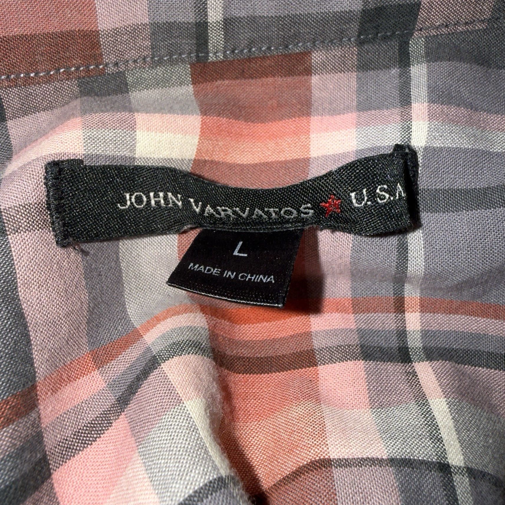 John Varvatos VINTAGE John Varvatos Plaid Short Sleeve Button Down Shirt Mens Size L Size US L / EU 52-54 / 3 - 4 Thumbnail