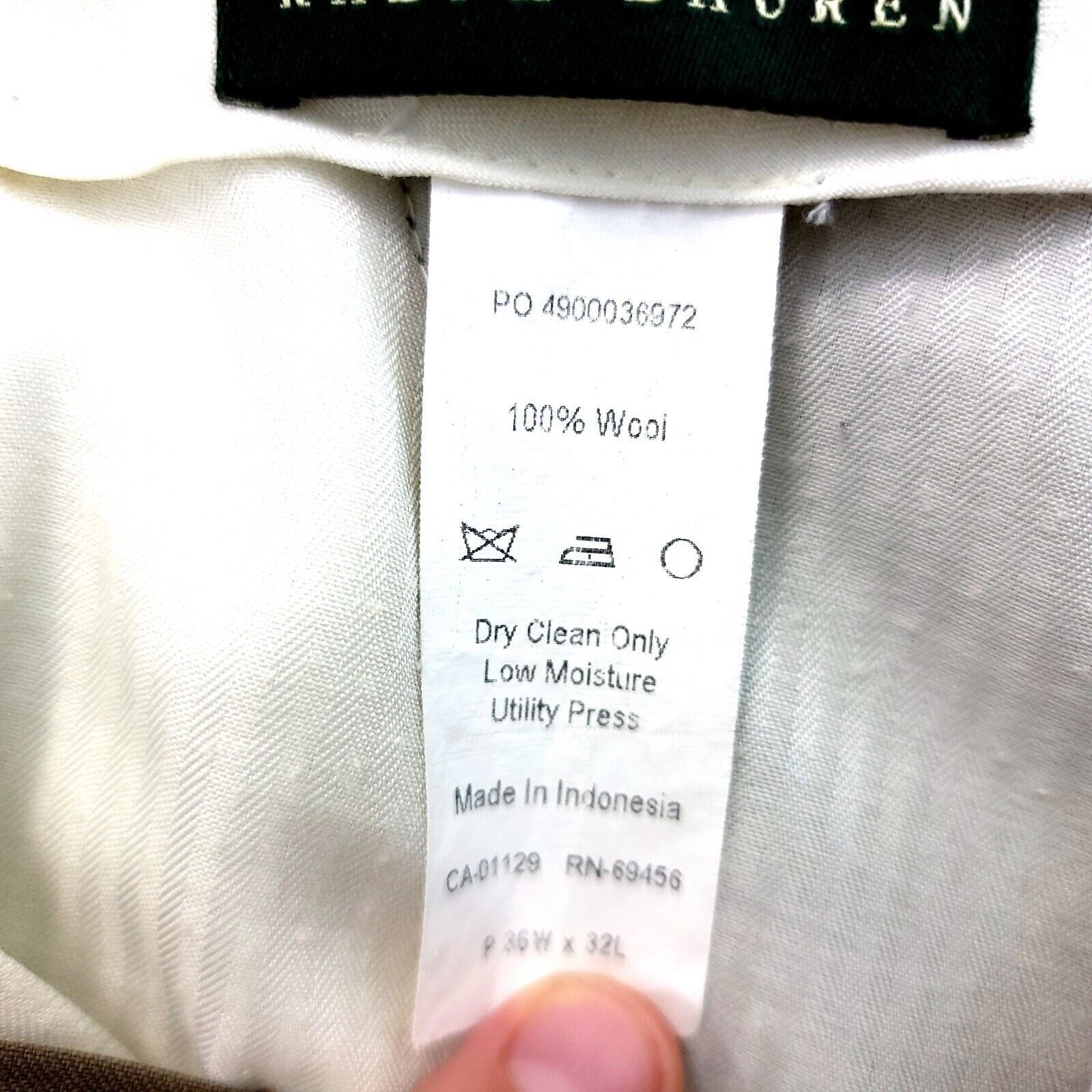 Lauren Ralph Lauren Lauren Ralph Lauren Wool Pleated Cuffed Green Beige Mid Rise Size 36R - 6 Thumbnail