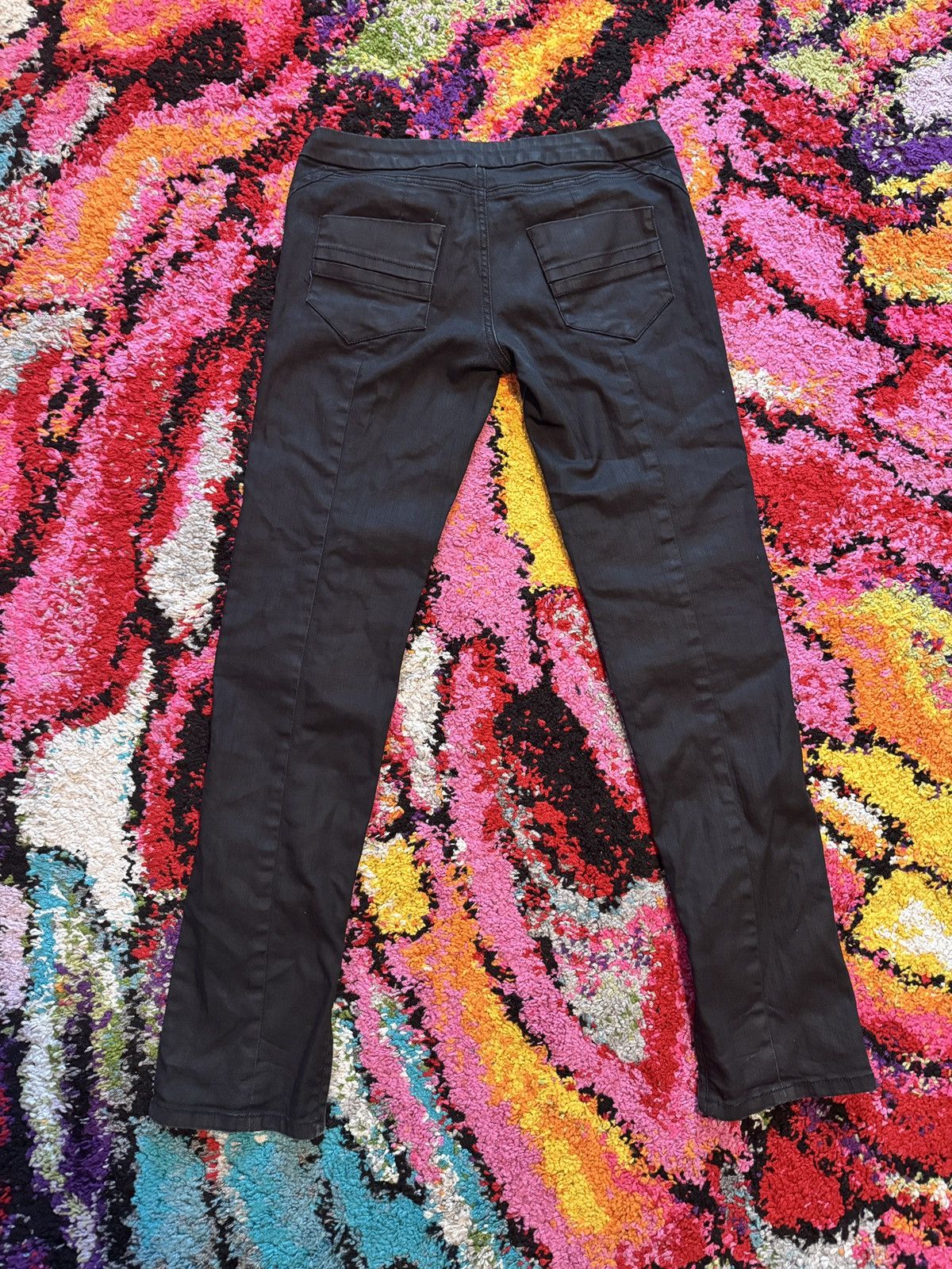 If Six Was Nine Japanese Archive Style Waxed Denim Pants Size US 32 / EU 48 - 2 Thumbnail