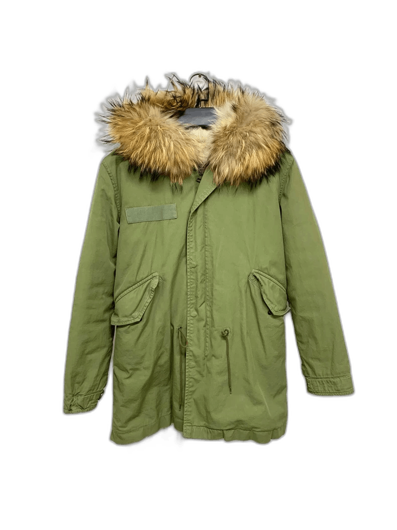 Moncler Mr&Mrs Green Fur Collar Parka Jacket Size US XS / EU 42 / 0 - 1 Thumbnail