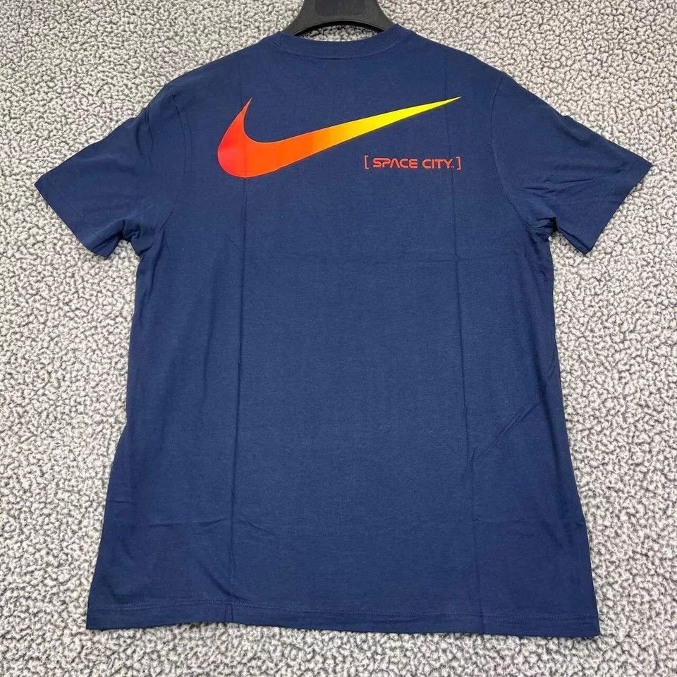 Nike Houston Astros Shirt Men Short Sleeve Crew Neck Cotton New L Size US L / EU 52-54 / 3 - 2 Thumbnail