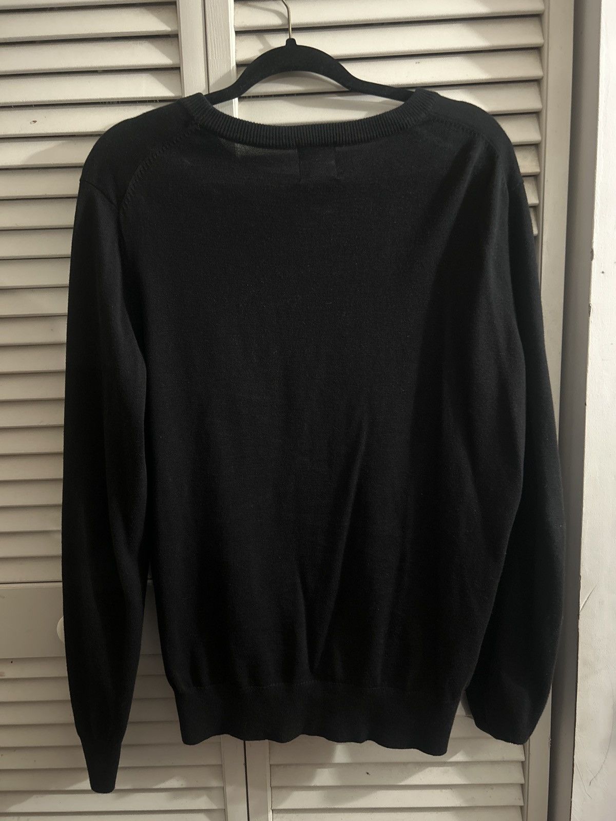 H&M H&M- black long sleeve knit shirt Size US L / EU 52-54 / 3 - 2 Thumbnail