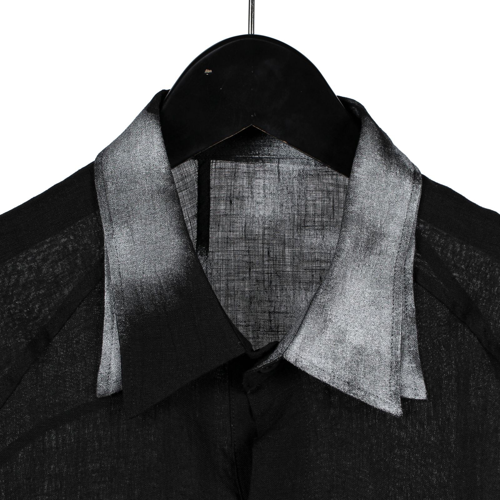 Yohji Yamamoto Yohji Yamamoto Pour Homme - Linen Gathered Hem Long Shirt Size US M / EU 48-50 / 2 - 10 Thumbnail