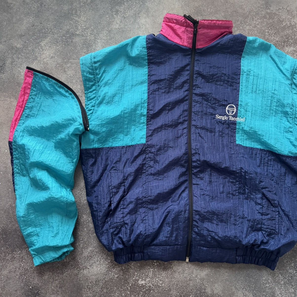 Sergio Tacchini × Vintage 80s Sergio Tacchini Vintage Track Jacket Size US M / EU 48-50 / 2 - 3 Thumbnail