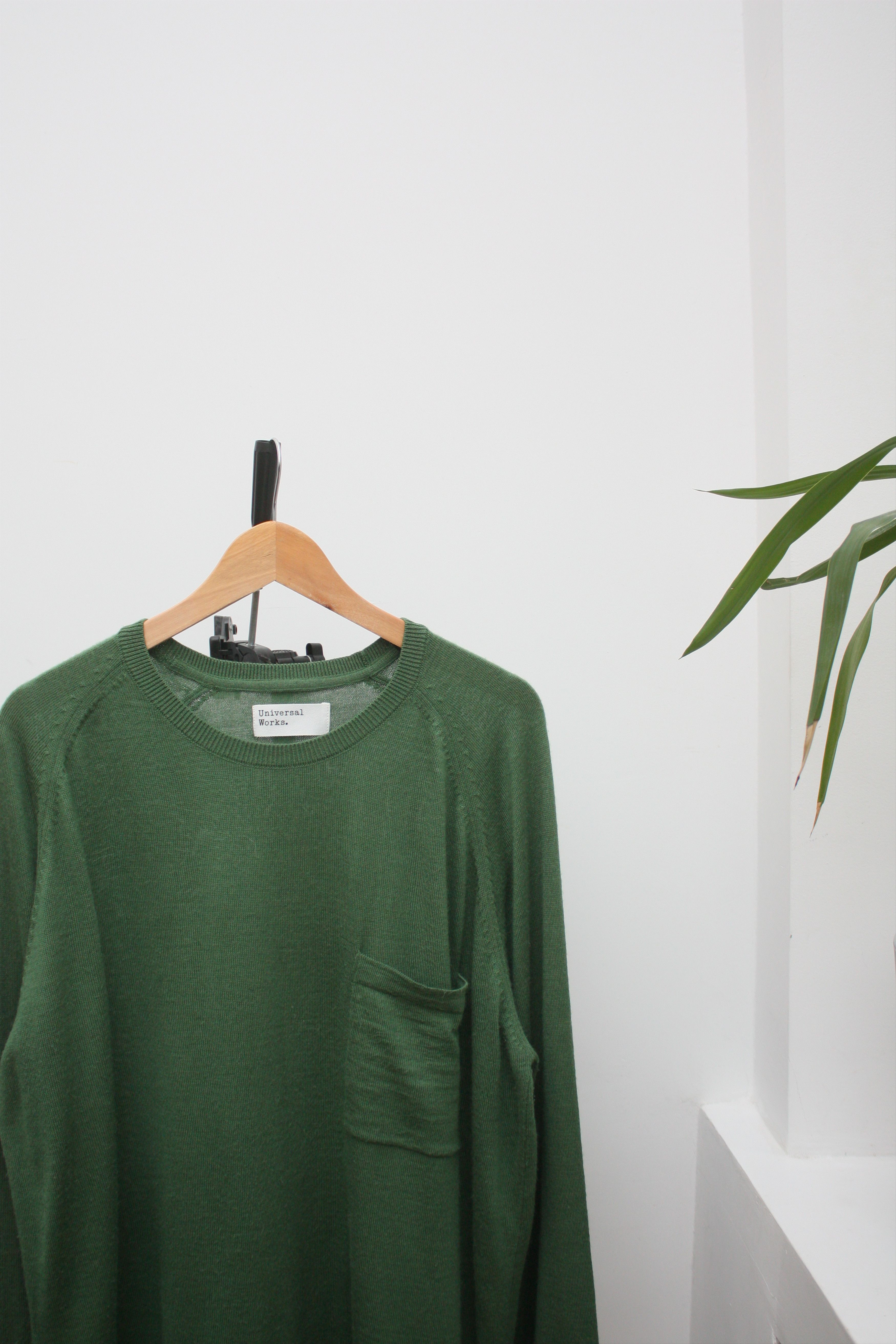 Universal Works Green Merino Wool Acrylic Sweater XL