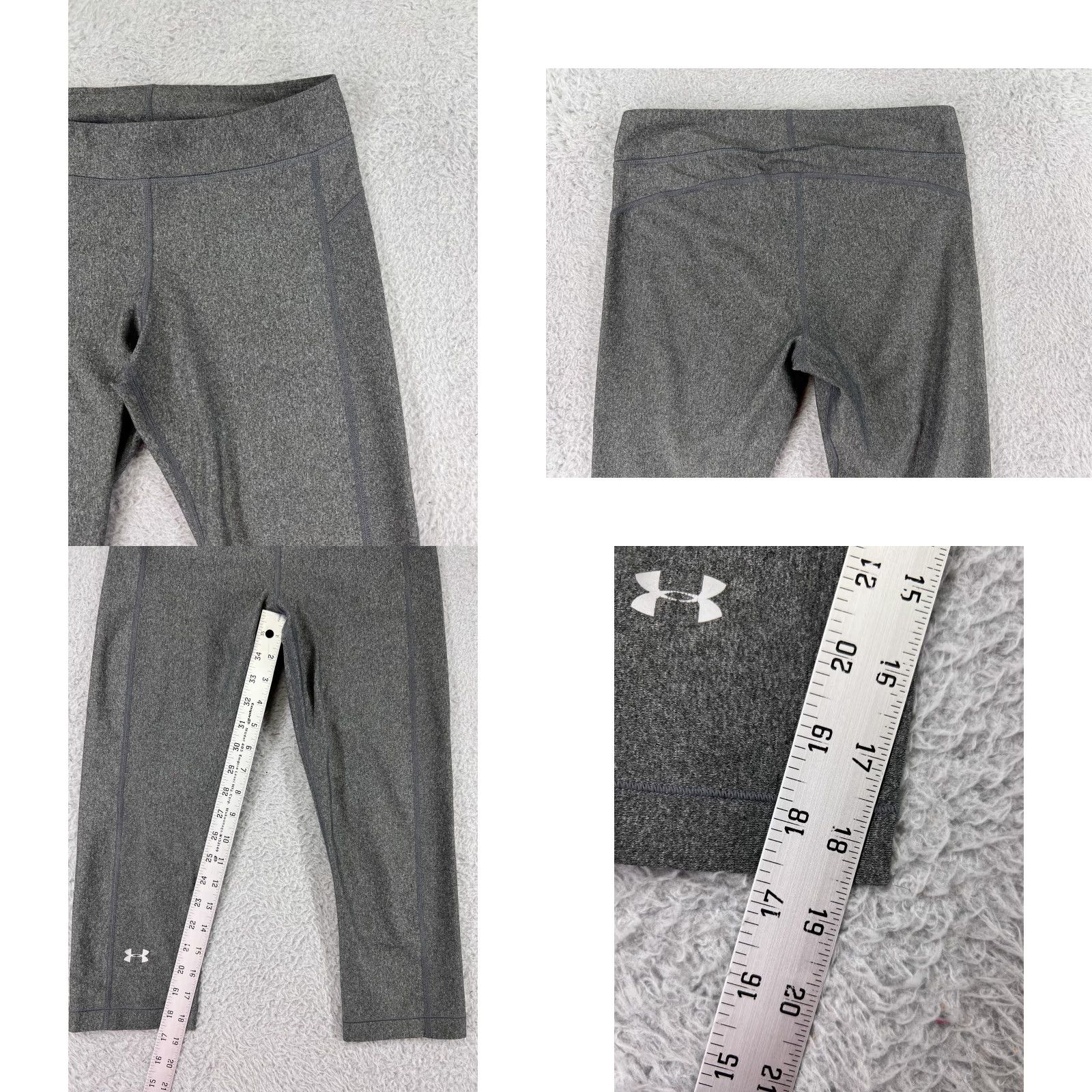 Under Armour Under Armor Leggings Womens M Gray Crop Capri Athletic Polyester Blend Yoga Size 32" / US 10 / IT 46 - 8 Thumbnail