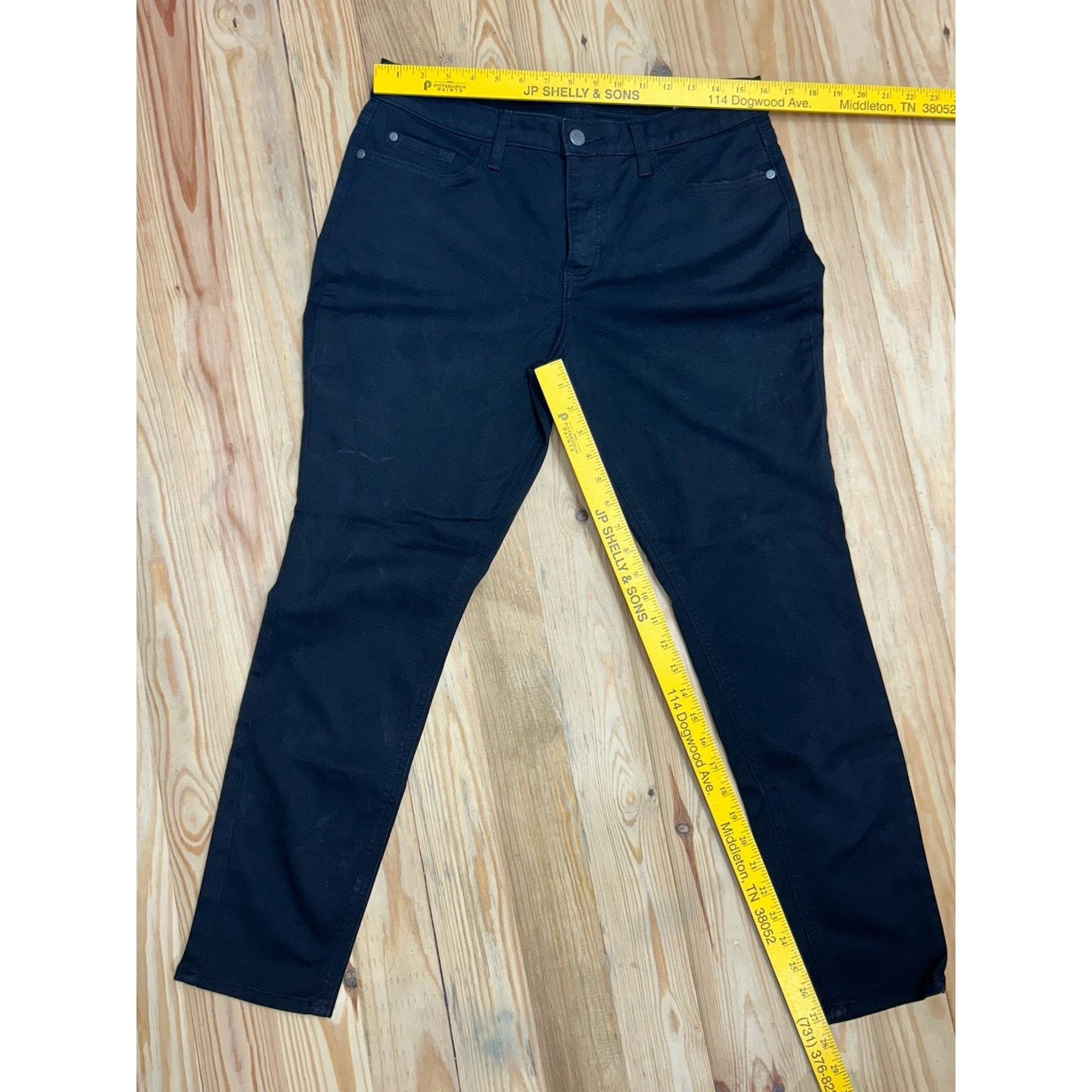 Lee Lee Midrise Skinny Jeans Women 12 M Black Cotton Blend Pants Size 34" / US 12 / IT 48 - 6 Thumbnail