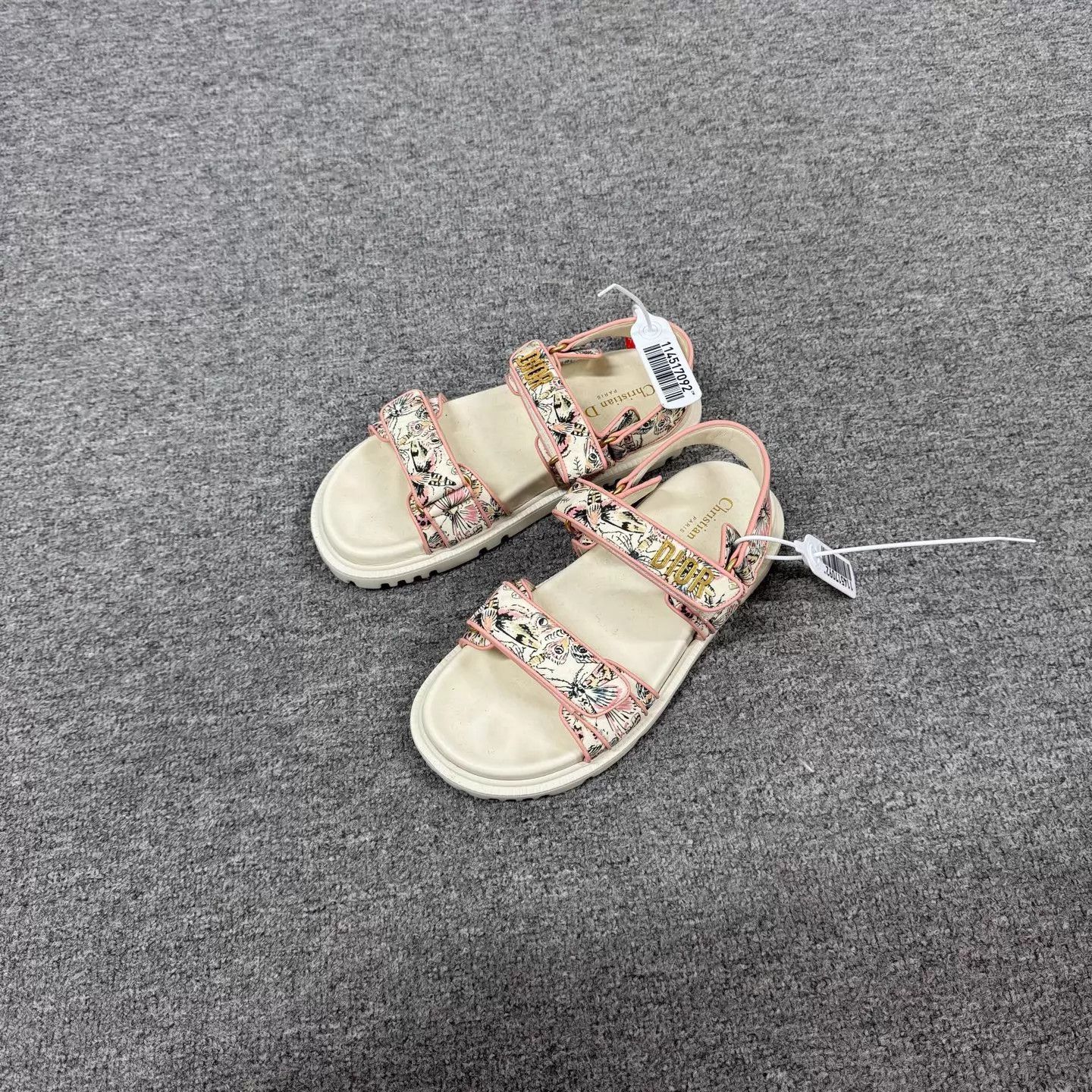 Dior Dior Dioract Floral Print Velcro Platform Sandals Size US 8.5 / IT 38.5 - 1 Thumbnail