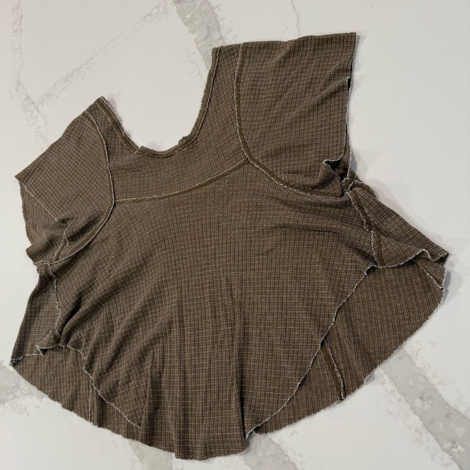 Free People Free People We The Free The One Tee Waffle Knit Women’s XS Size XS / US 0-2 / IT 36-38 - 6 Thumbnail