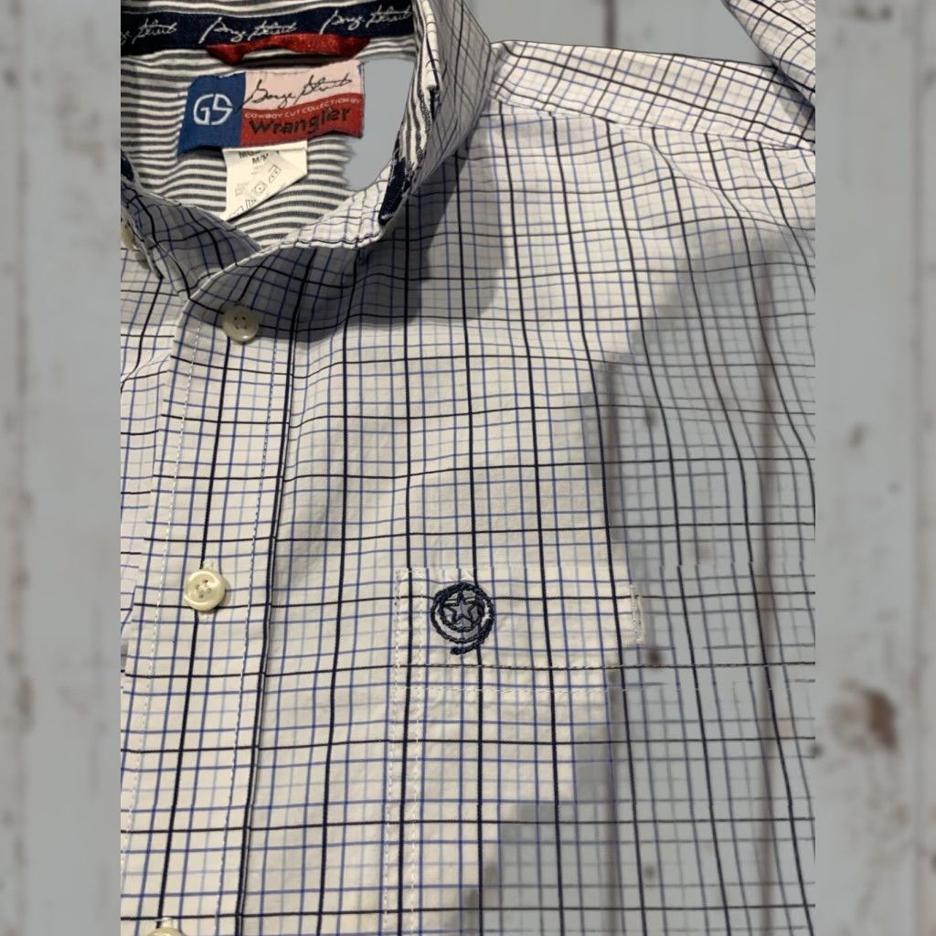 Wrangler Wrangler George Strait Western Plaid Cowboy Cut Button Down Shirt Mens Medium Multicolor Size US M / EU 48-50 / 2 - 1 Thumbnail