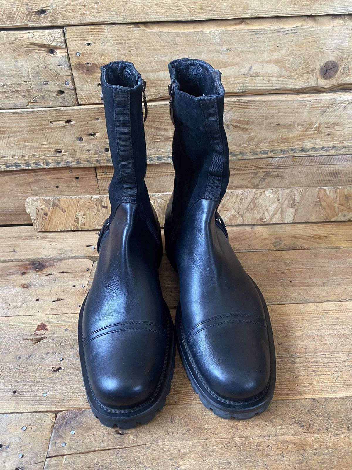 Paciotti Cesare paciotti black leather boots givenchy,guidi Size US 9.5 / EU 42-43 - 2 Thumbnail