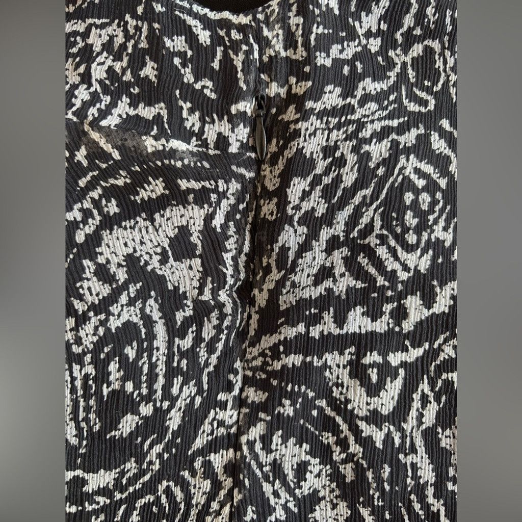Max Mara Max Mara Silk Midi Dress Black Grey Asymmetrical Hem Italy Size M / US 6-8 / IT 42-44 - 5 Thumbnail