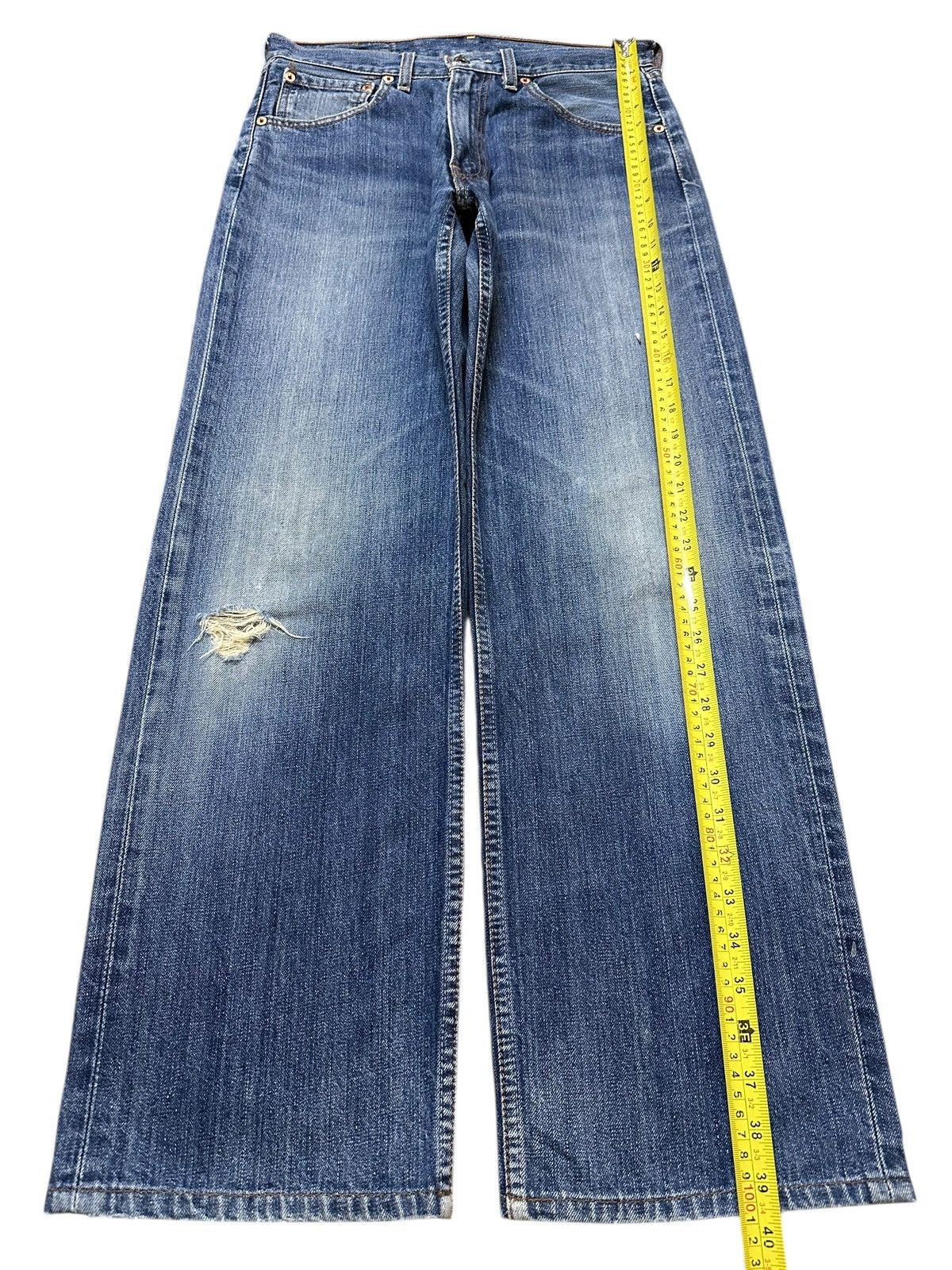 Levi's Vintage 80s Levis 503 Blue Wash Distress Style Baggy Jeans Size US 30 / EU 46 - 13 Thumbnail