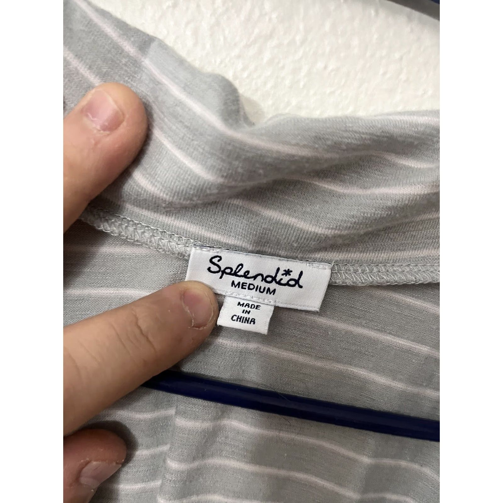 Splendid Splendid Pajama Top Short Sleeve Medium Gray Striped Size M / US 6-8 / IT 42-44 - 2 Thumbnail