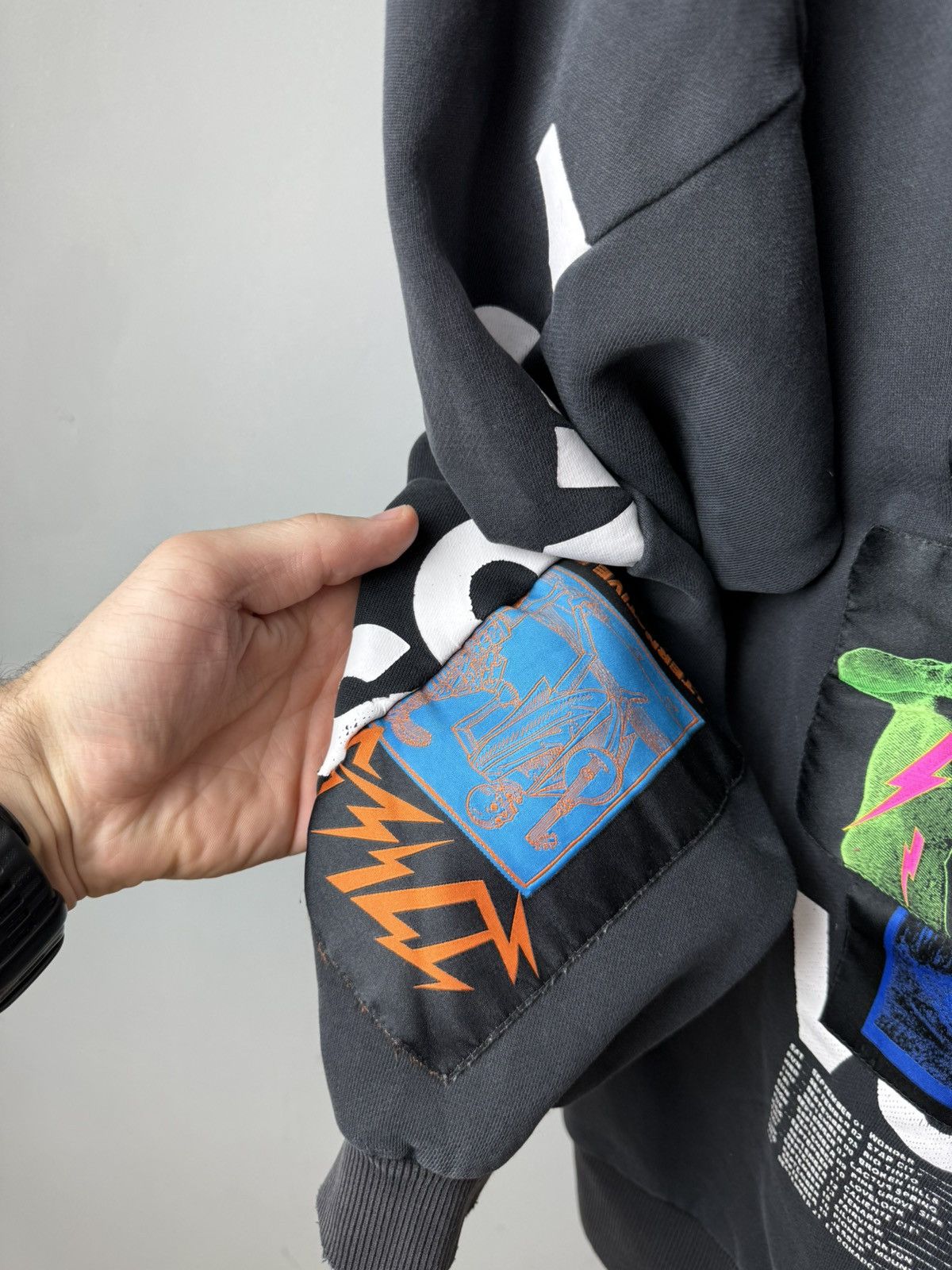 Diesel 💥 Rare! Patchwork Diesel Archive Hoodie Avant Garde Hype Size US M / EU 48-50 / 2 - 10 Thumbnail