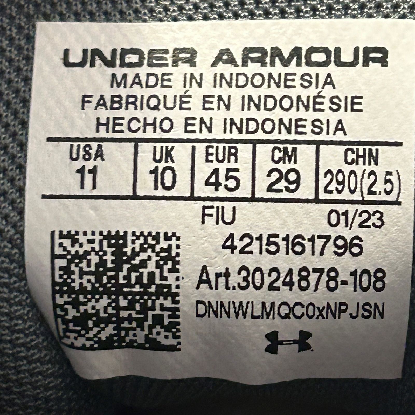 Under Armour Under Armour Charged Pursuit 3 Size 11 Gray/Red 3024878-108 Size US 11 / EU 44 - 10 Thumbnail