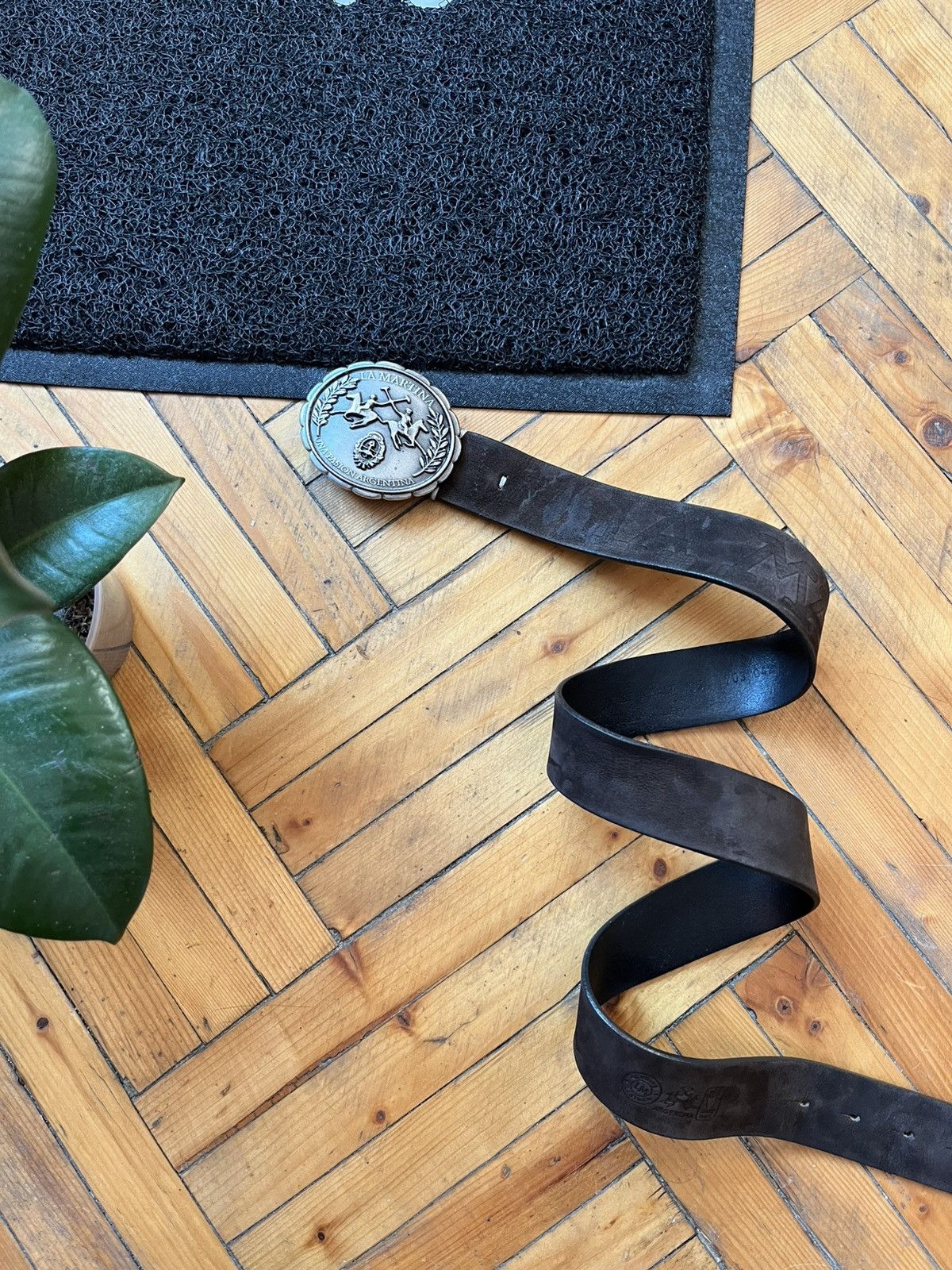 La Martina × Vintage Vintage La Martina Big Logo Leather Belt Size ONE SIZE - 1 Thumbnail