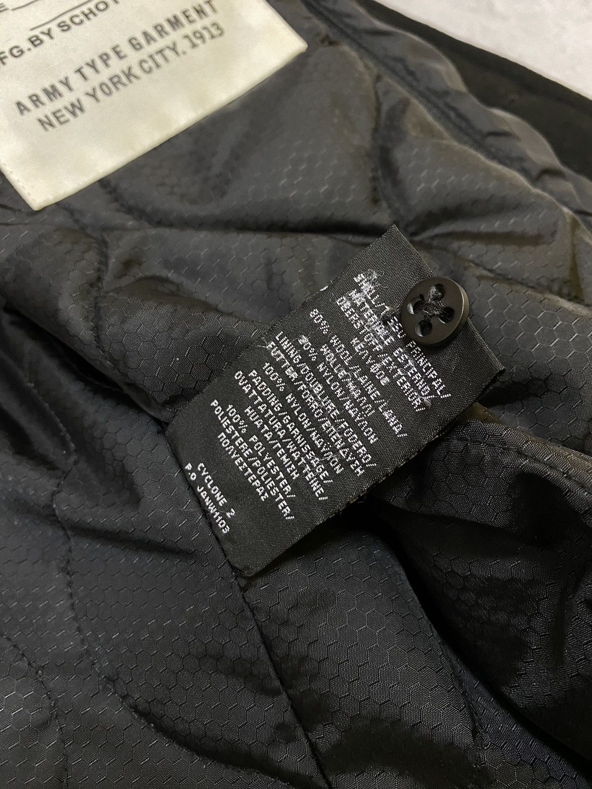Schott Vintage Schott NYC Mens Black Wool Army Jacket Size S Size US S / EU 44-46 / 1 - 14 Thumbnail