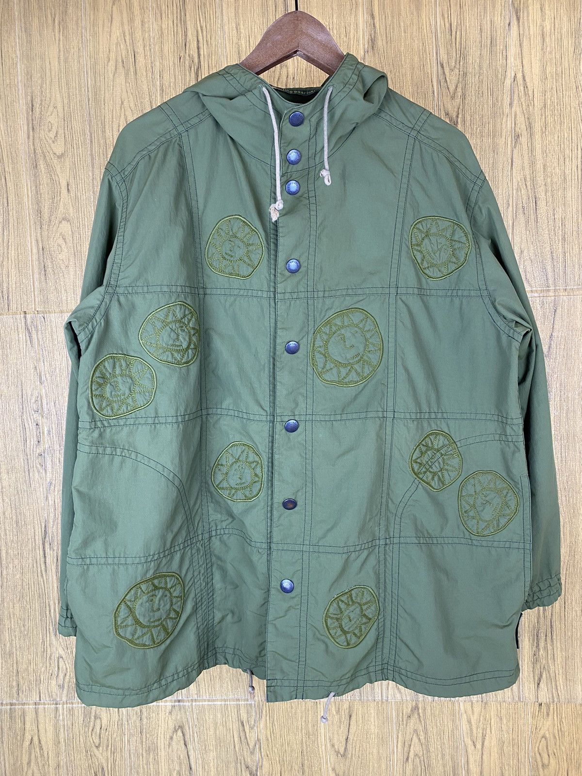 image of Hai Sporting Gear Embroided Raincoat Jacket in Green, Men's (Size Medium)