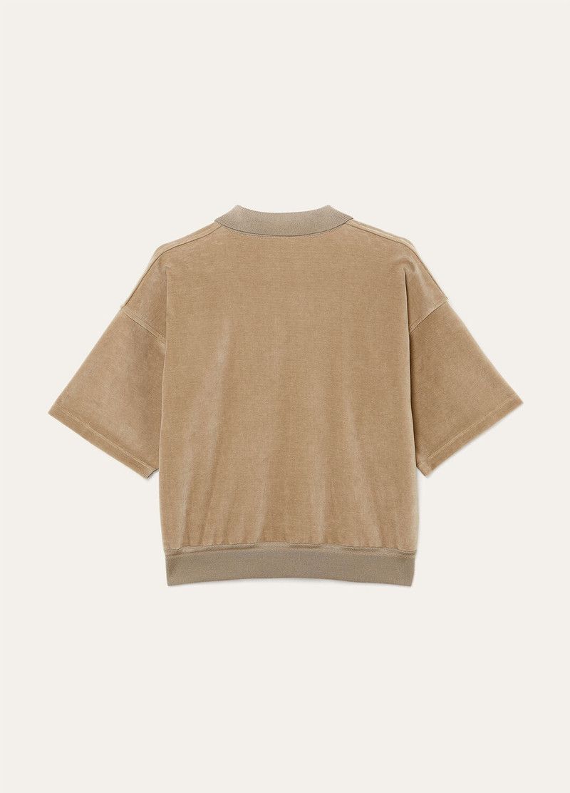 Loro Piana o1srvl11e0526 FAP0782 Balmuccia Polo Shirt in Beige Size M / US 6-8 / IT 42-44 - 6 Thumbnail
