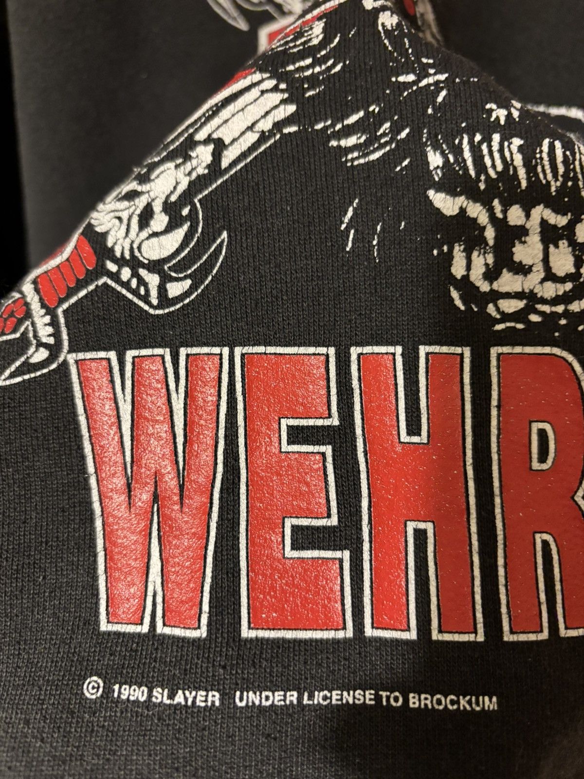 Band Tees RARE slaytanic wehrmacht 1990 slayer promo hoodie Size US XL / EU 56 / 4 - 2 Thumbnail
