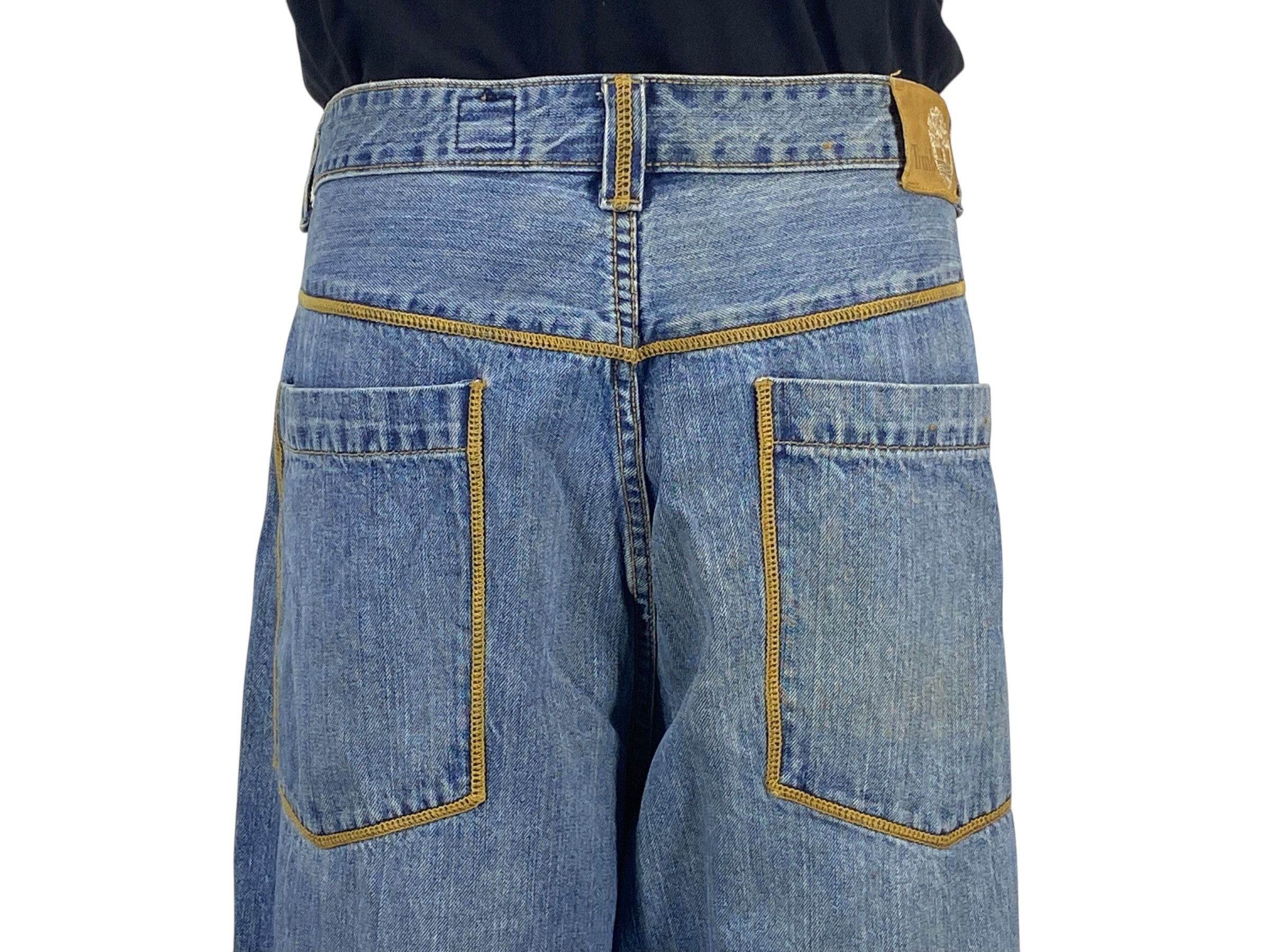 Japanese Brand Timberland Hip Hop Skateboard Jeans Cargo Baggy Jeans Size US 42 / EU 58 - 4 Thumbnail