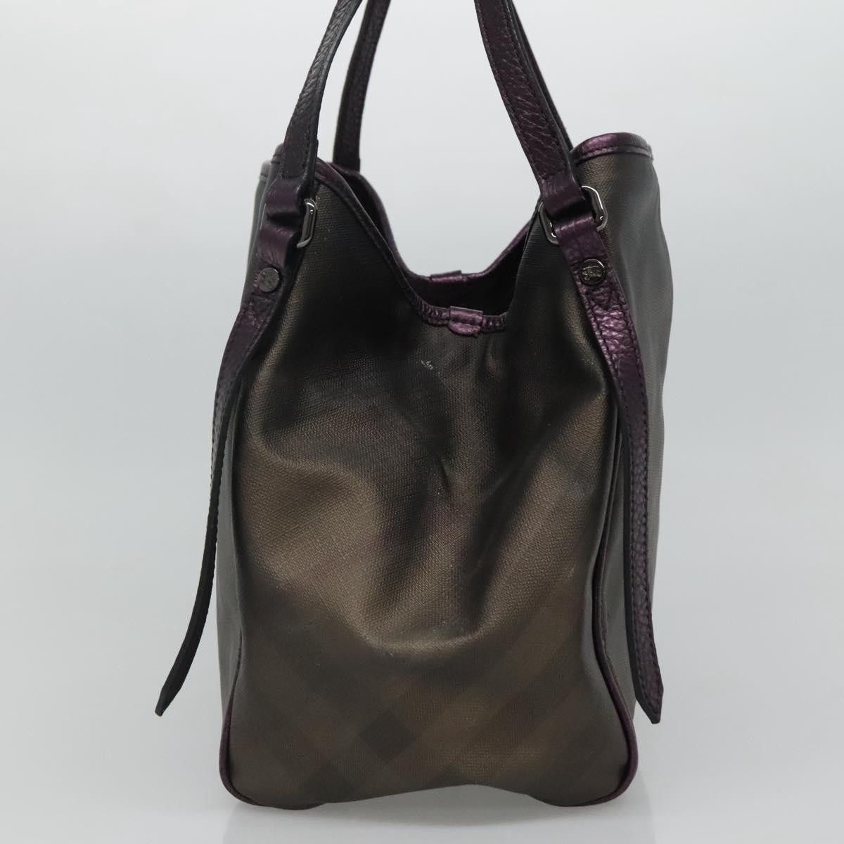 Burberry Burberry Nova Check Tote Bag Pvc Brown Size ONE SIZE - 5 Thumbnail