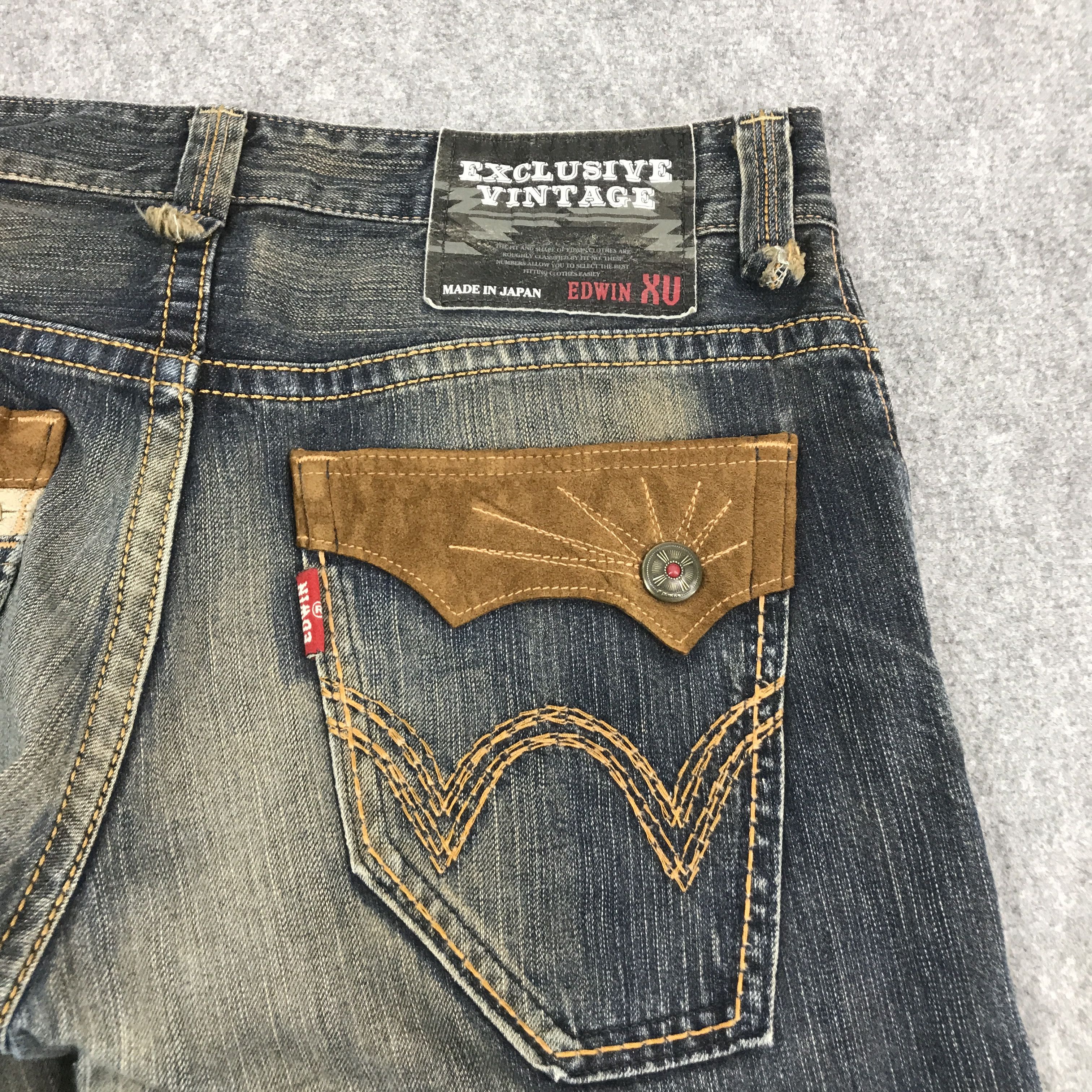 Designer × Edwin × Japanese Brand BAGGY EDWIN JAPAN RUSTY DENIM JEANS Size US 32 / EU 48 - 8 Thumbnail