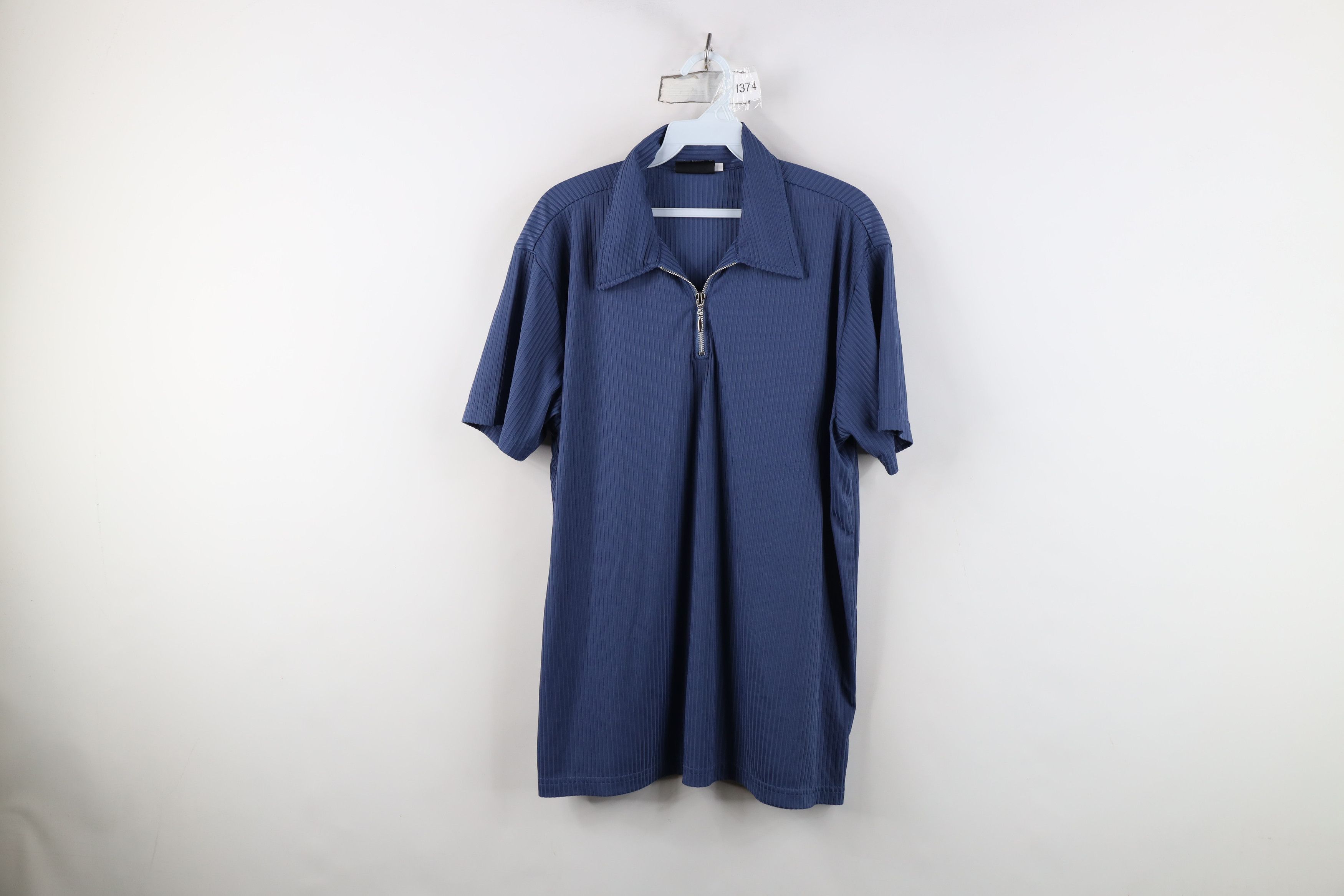Vintage Vintage 90s Y2K Streetwear Dance Rave Half Zip Polo Shirt Size US XL / EU 56 / 4 - 1 Thumbnail