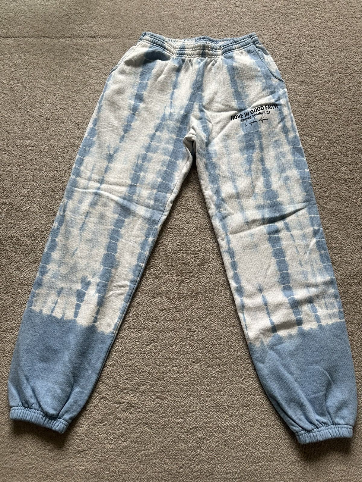 ROSE IN GOOD FAITH HAND-DYED SHIBORI RAW PANTS RIGF Size US 36 / EU 52 - 1 Thumbnail