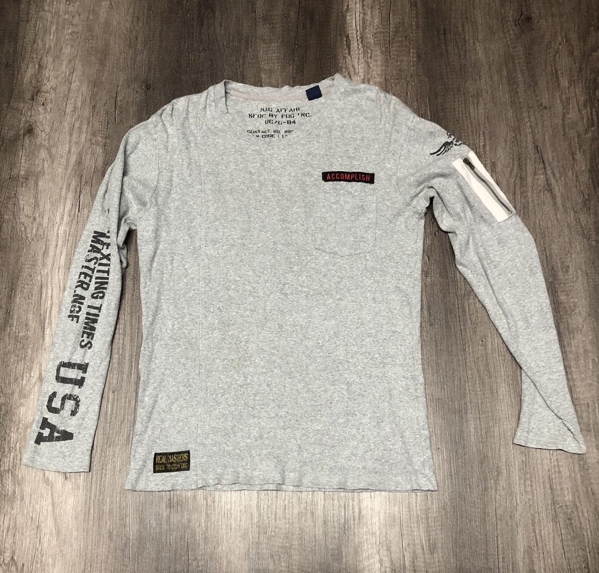 Vintage Vintage Real Masters Garment x Accomplish Long Sleeve Tshirt Size US M / EU 48-50 / 2 - 9 Thumbnail