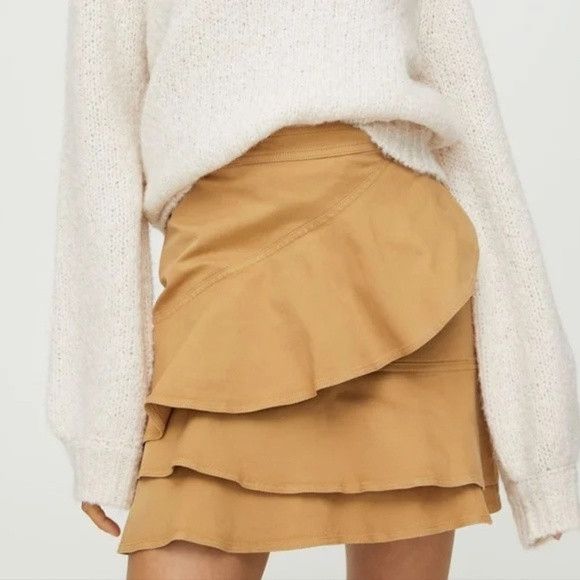 Aritzia Aritzia Sunday Best Women's Mini Skirt Draped ruffles Size 27" / US 4 / IT 40 - 2 Thumbnail