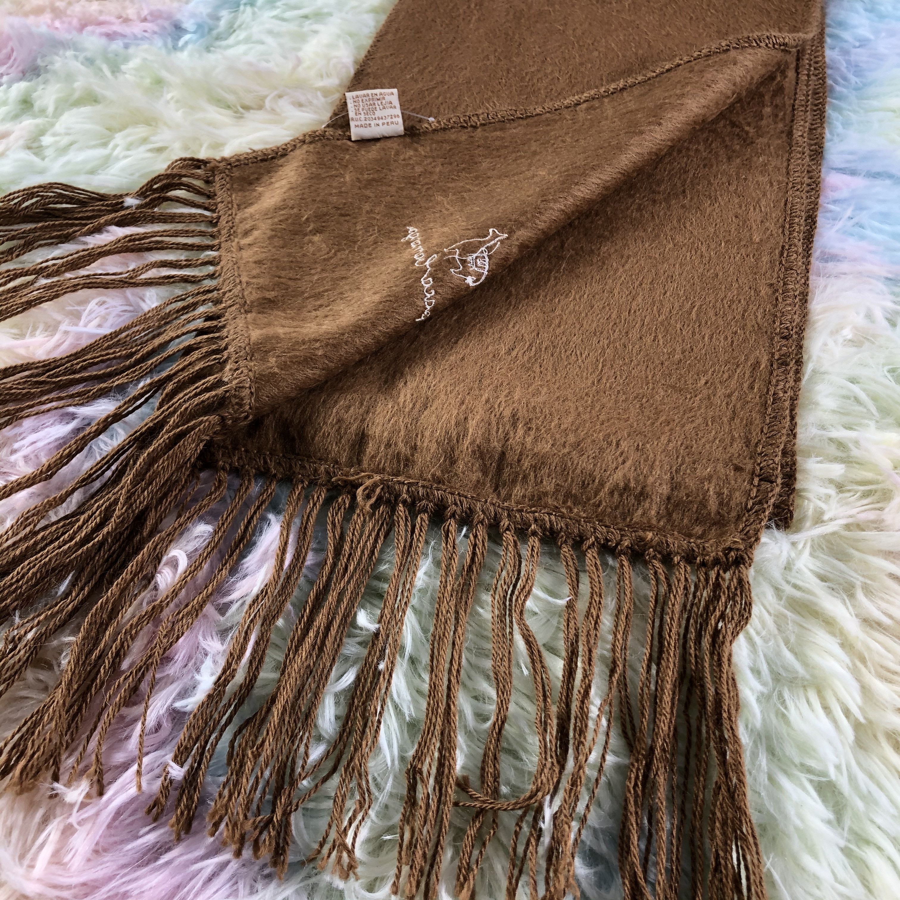 Vintage Alpaca Scarf / Muffler / Neckwear - KM437 Size ONE SIZE - 5 Thumbnail